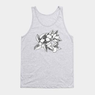 California Kumquats Black and White Pen and Ink Drawing Tank Top